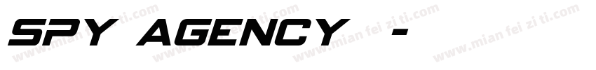 spy agency普通字体转换